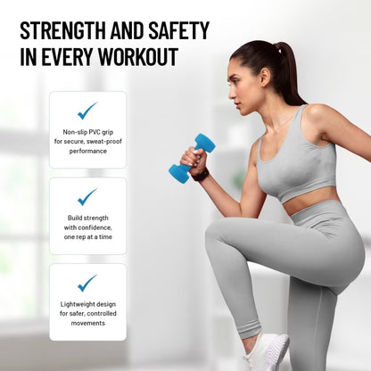 Axox Fitness Neoprene Dumbbell Pair for Strength & Rehab Training | 2 Kg