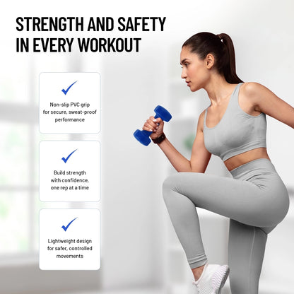 Axox Fitness Neoprene Dumbbell Pair for Strength & Rehab Training | 3 Kg