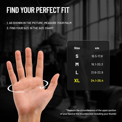 Axox Fitness Premium Leather Weight Lifting Gloves - XL