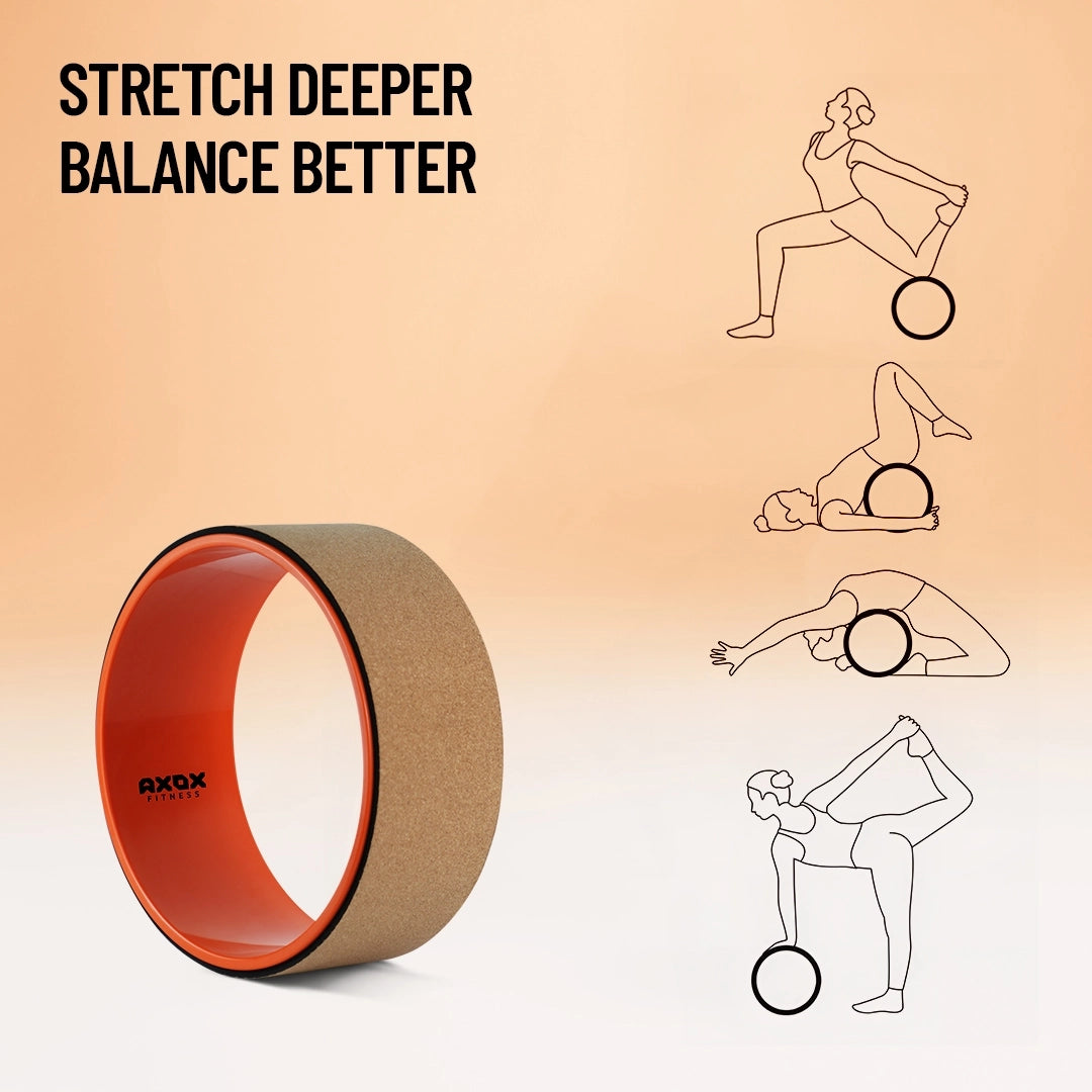 Axox Fitness Cork Yoga Wheel