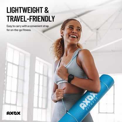 Axox Fitness Yoga/Exercise Mat - 5mm - Blue
