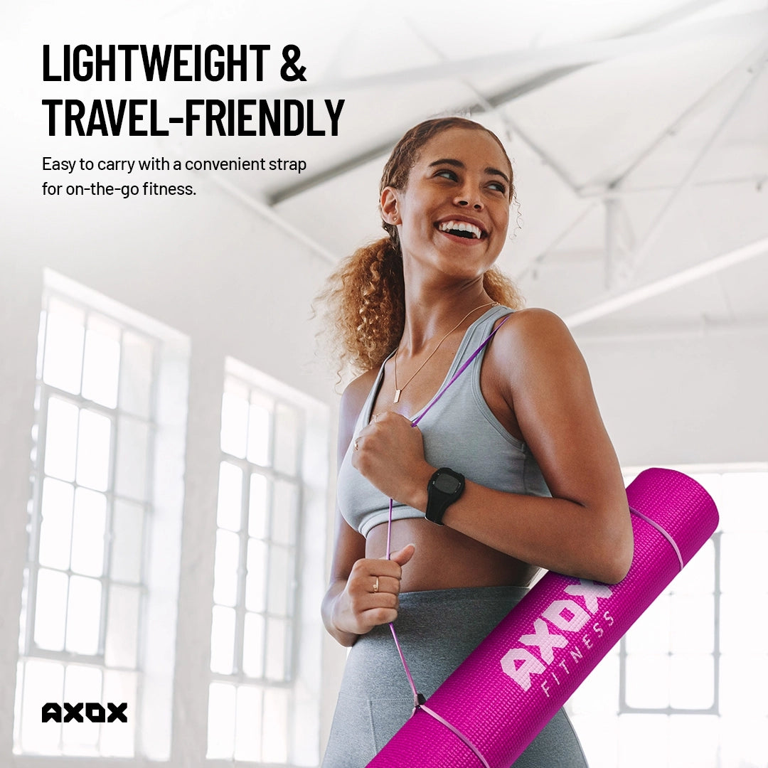 Axox Fitness Yoga/Exercise Mat - 5mm - Pink