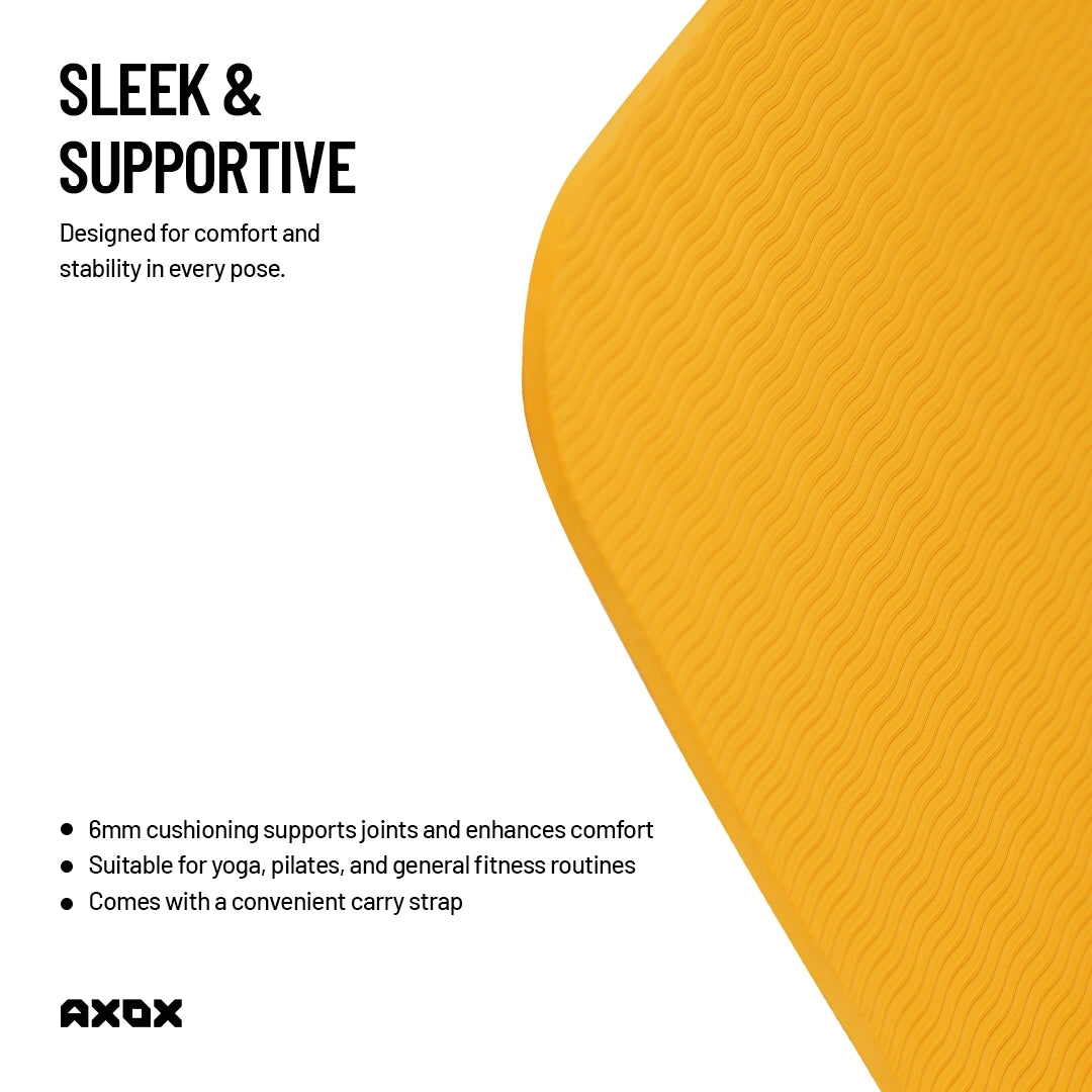 Axox Fitness TPE Yoga/Exercise Mat - 6mm