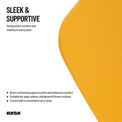Axox Fitness TPE Yoga/Exercise Mat - 6mm