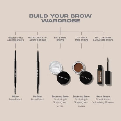 Morphe Brow Tease Fiber-Infused Volumising Mousse 5ml