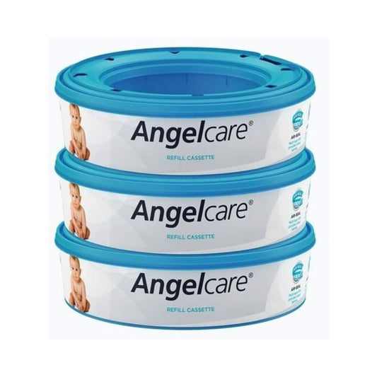Angelcare Nappy Disposal System Refill Cassettes 3 Pack Blue