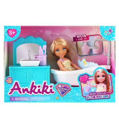 Ankiki Doll Bathroom Playset