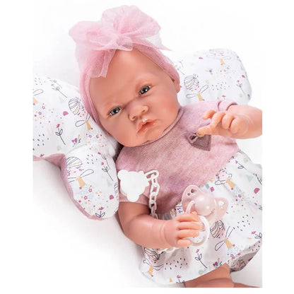Antonio Juan Newborn Baby Doll With Butterfly Cushion - 42 cm