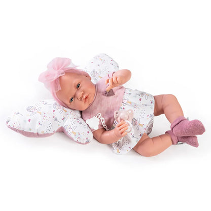Antonio Juan Newborn Baby Doll With Butterfly Cushion - 42 cm