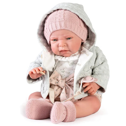 Antonio Juan Sweet Reborn Lea with Green Jacket - 42 cm