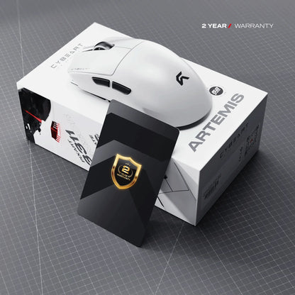 Cybeart Artemis | 1K 52g Ultra-light Hot-Swap Tri-Mode Gaming Mouse - White