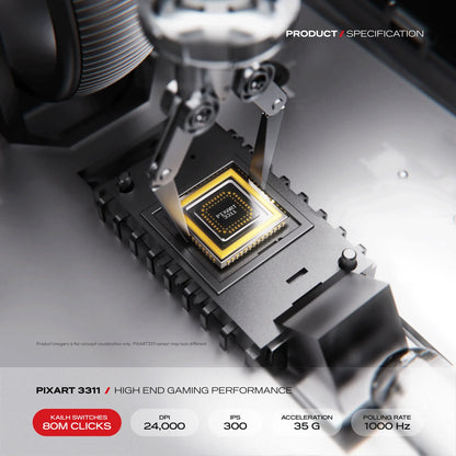 Cybeart Artemis | 1K 52g Ultra-light Hot-Swap Tri-Mode Gaming Mouse - White