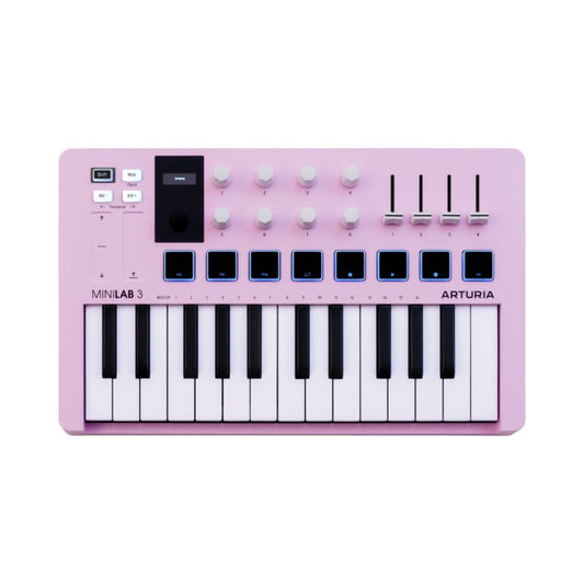 Arturia MiniLab MK3 25-key Midi Keyboard Controller – Rose Quartz