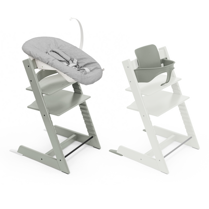 Stokke Tripp Trapp Chair + Baby & Newborn Set Bundle Black