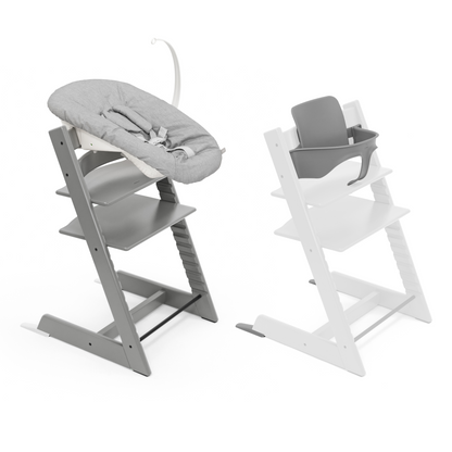 Stokke Tripp Trapp Chair + Baby & Newborn Set Bundle Black
