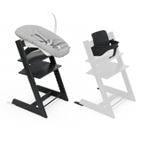 Stokke Tripp Trapp Chair + Baby & Newborn Set Bundle Black