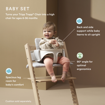 Stokke Tripp Trapp Chair + Baby & Newborn Set Bundle Black