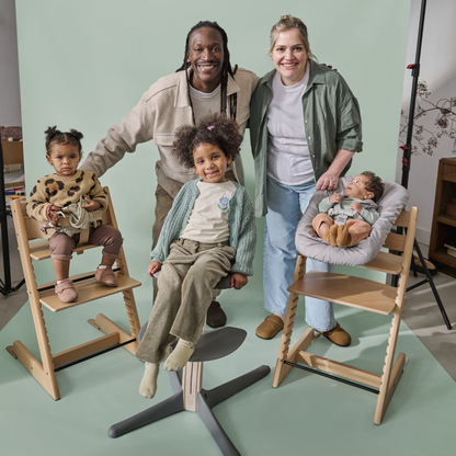 Stokke Tripp Trapp Chair + Baby & Newborn Set Bundle Black