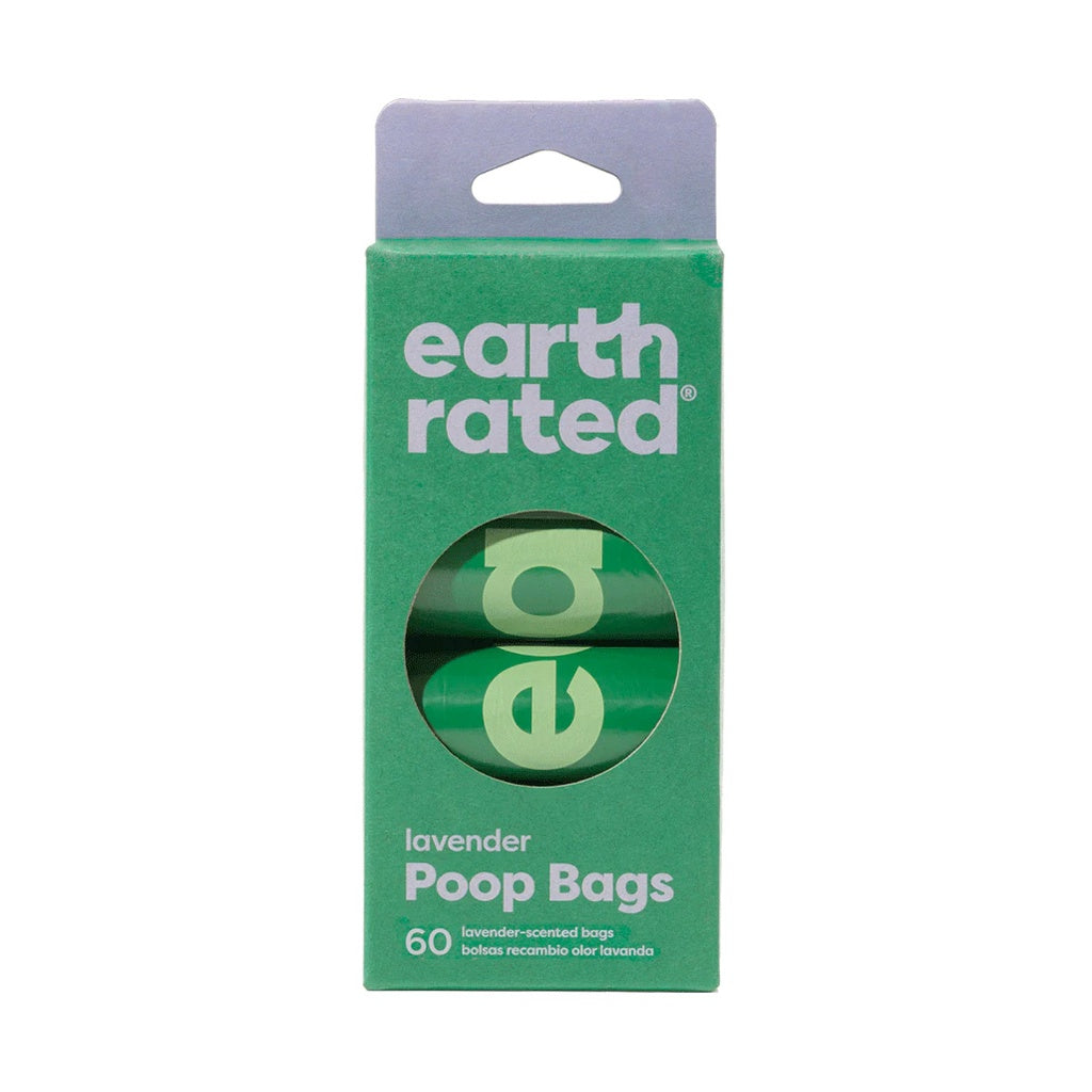 Earth Rated Dog Poop Bags Refill Rolls Lavender 60 Bags on 4Rolls