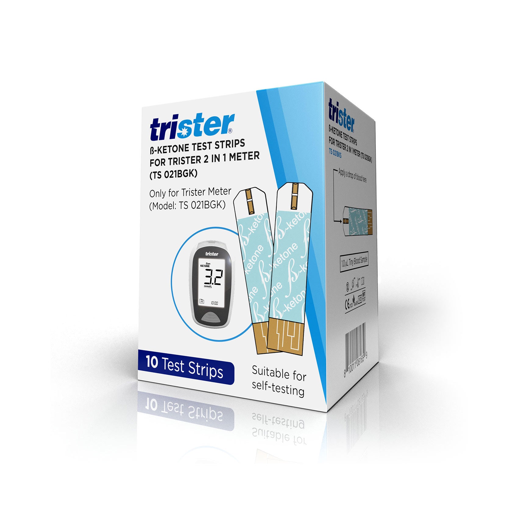 Trister 2 in 1 B-Ketone Test Strips - Pack of 10