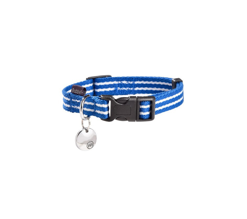 Bobby Tennis Dog Collar Blue Medium Neck Size 32 / 52 cm