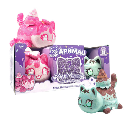 Aphmau MeeMeow Plush 3pk Sparkle Ice Cream 6inch