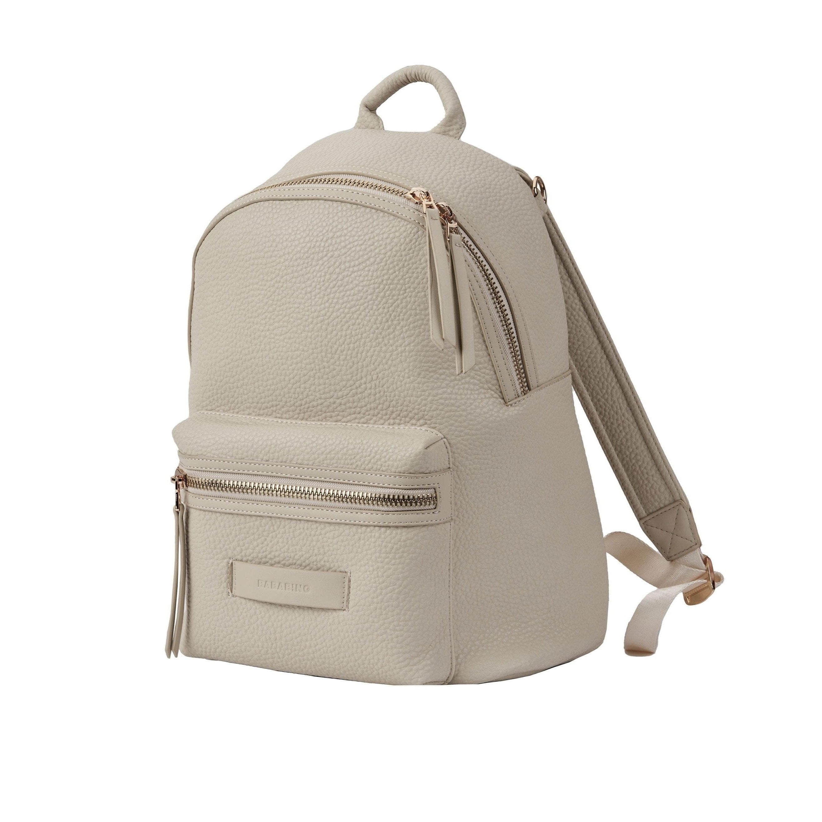 BabaBing - Luca Tumble Leather Changing Backpack - Sand