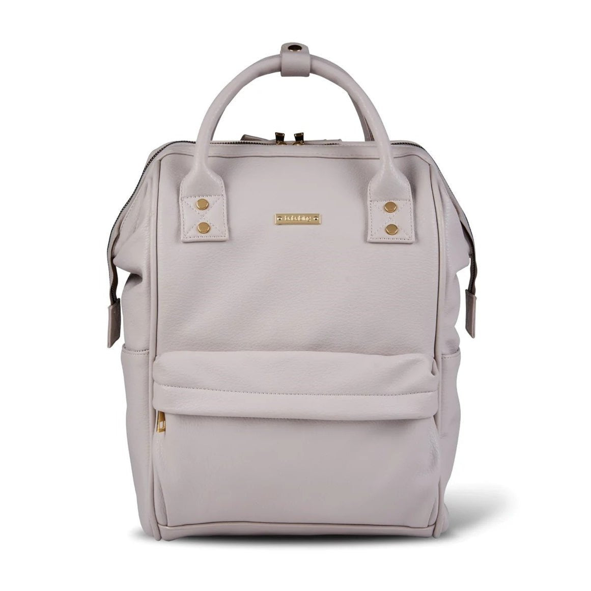 BabaBing - Mani Vegan Leather Backpack Changing Bag - Blush Grey