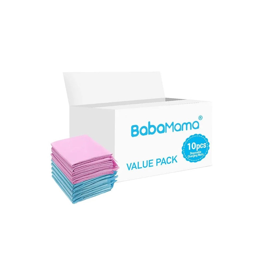 BabaMama - Disposable Changing Mats - 10pcs - Pink/Blue