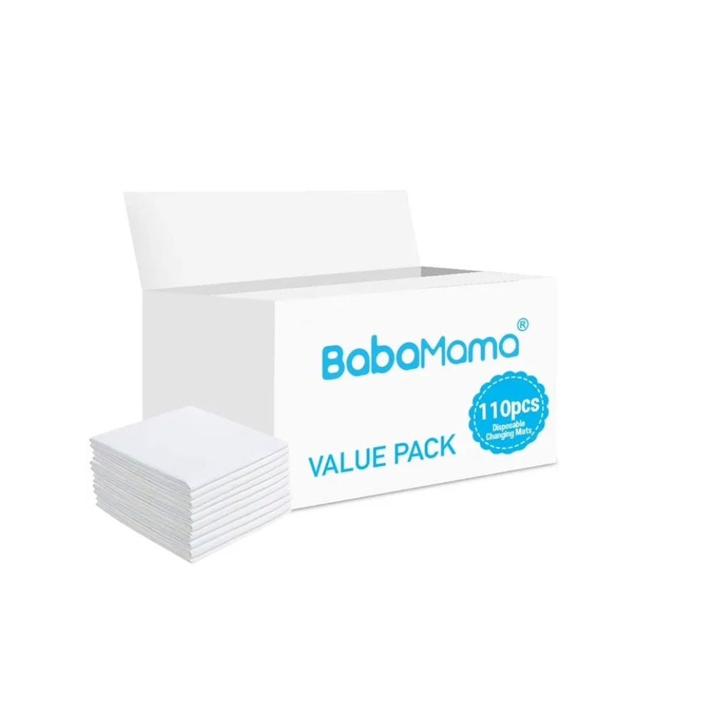 BabaMama - Disposable Changing Mats - 110 Counts - White