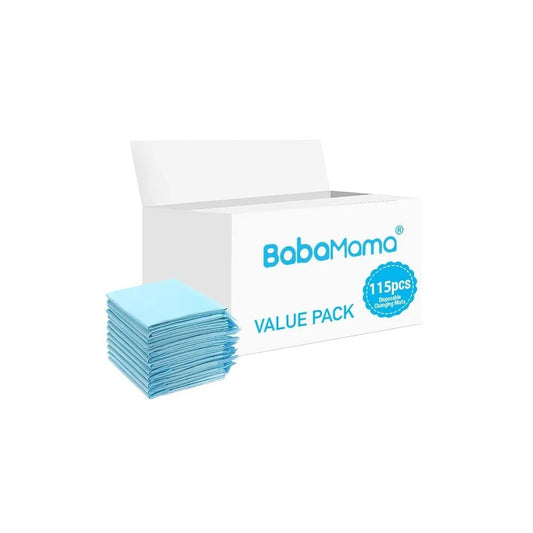 BabaMama - Disposable Changing Mats - 115pcs - Blue