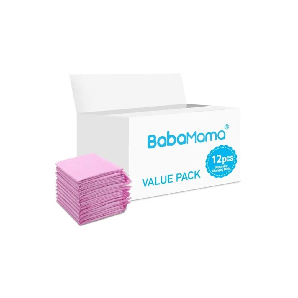 BabaMama - Disposable Changing Mats - 12 Counts - Pink