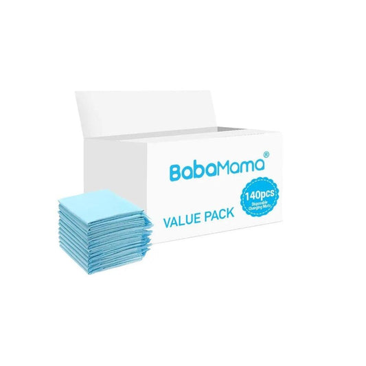 BabaMama - Disposable Changing Mats - 140pcs - Blue