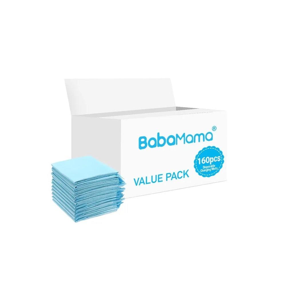 BabaMama - Disposable Changing Mats - 160pcs - Blue