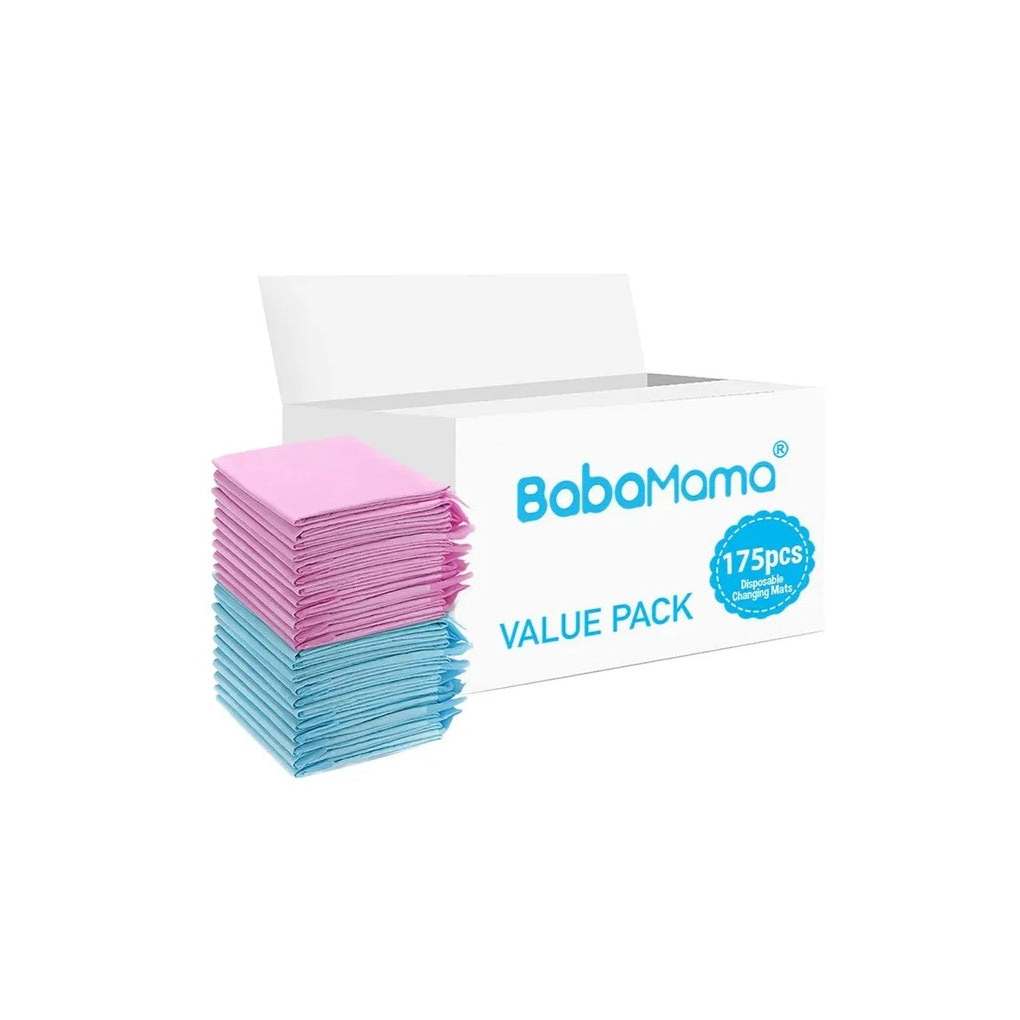 BabaMama - Disposable Changing Mats - 175pcs - Pink/Blue