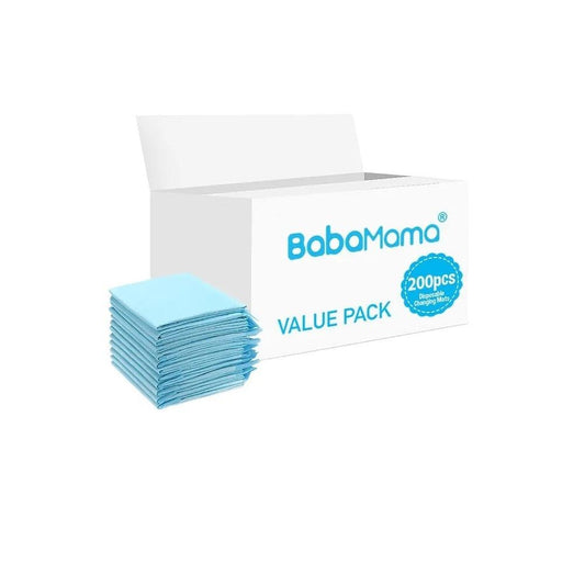 BabaMama - Disposable Changing Mats - 200pcs - Blue