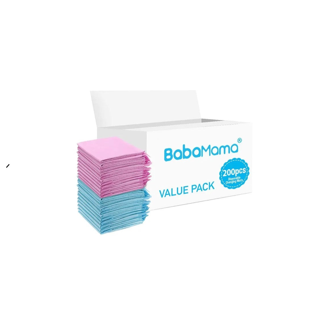 BabaMama - Disposable Changing Mats - 200pcs - Pink/Blue