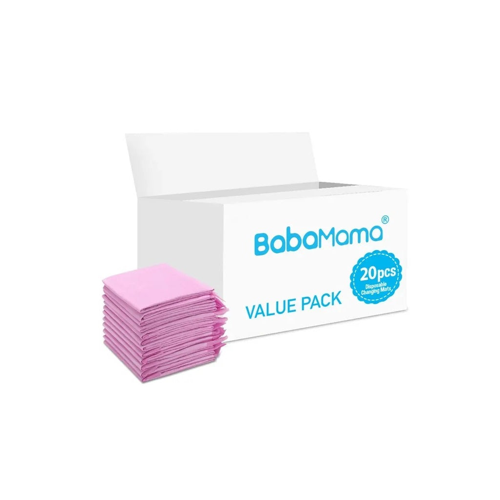 BabaMama - Disposable Changing Mats - 20 Counts - Pink