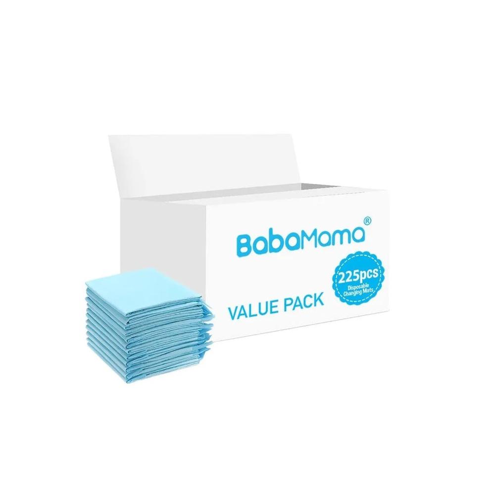 BabaMama - Disposable Changing Mats - 225pcs - Blue