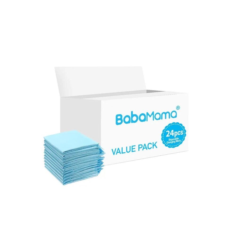 BabaMama - Disposable Changing Mats - 24pcs - Blue