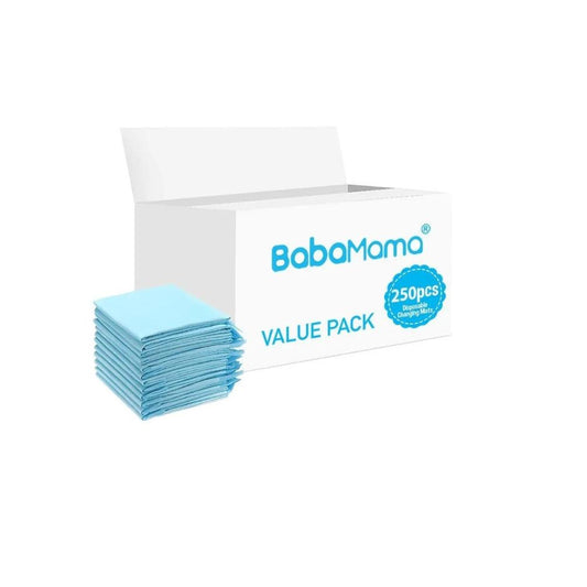 BabaMama - Disposable Changing Mats - 250pcs - Blue