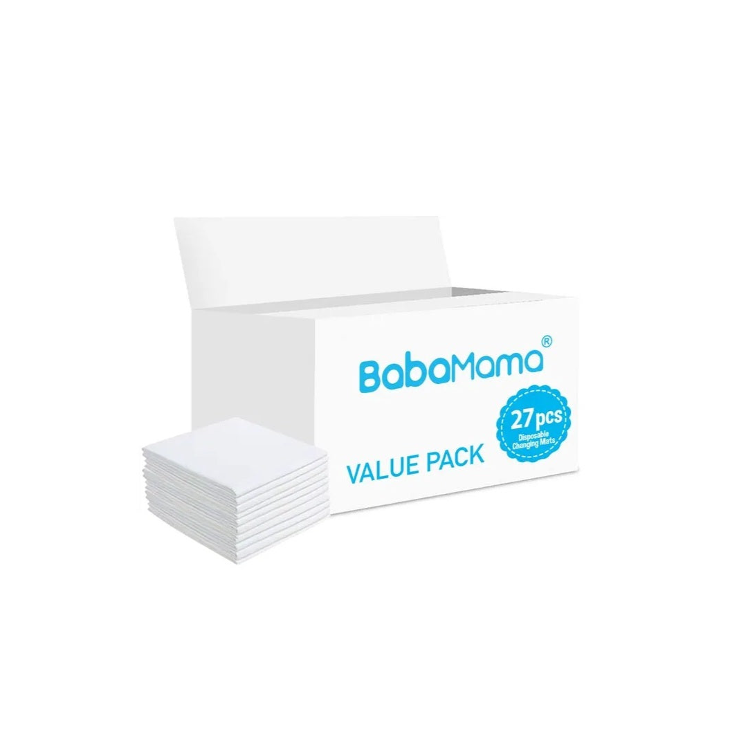 BabaMama - Disposable Changing Mats - 27 Counts-White