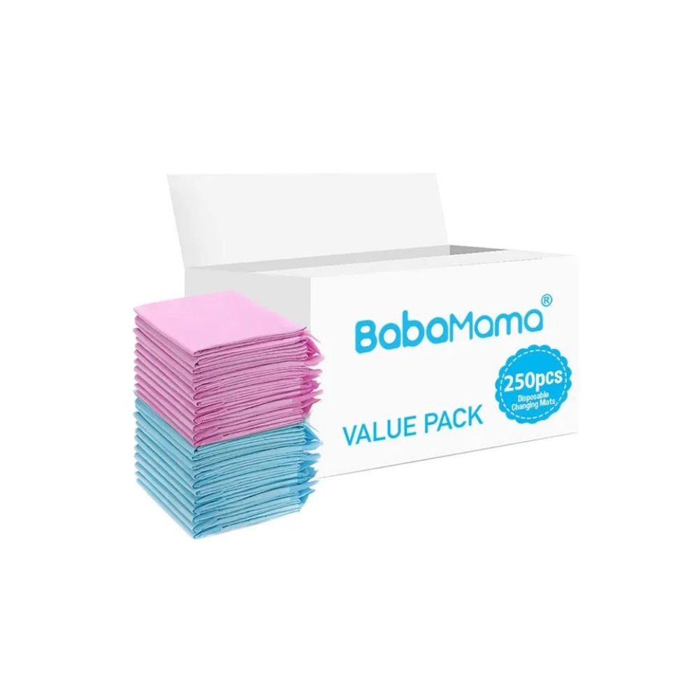 BabaMama - Disposable Changing Mats - 250pcs - Pink/Blue