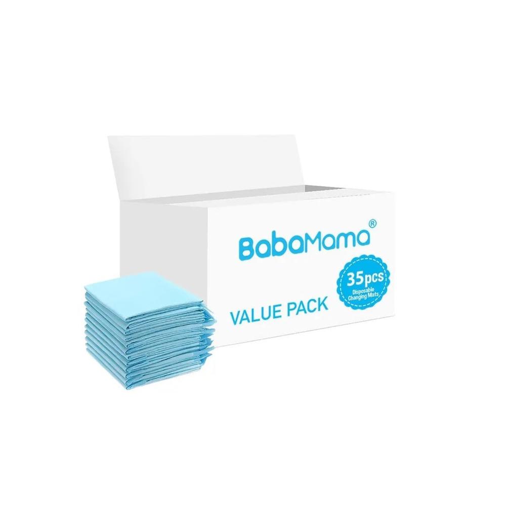 BabaMama - Disposable Changing Mats - 35pcs - Blue