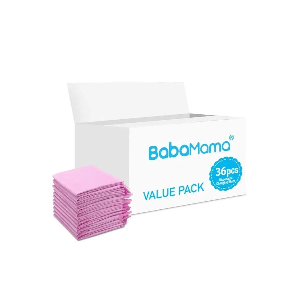 BabaMama - Disposable Changing Mats - 36 Counts - Pink