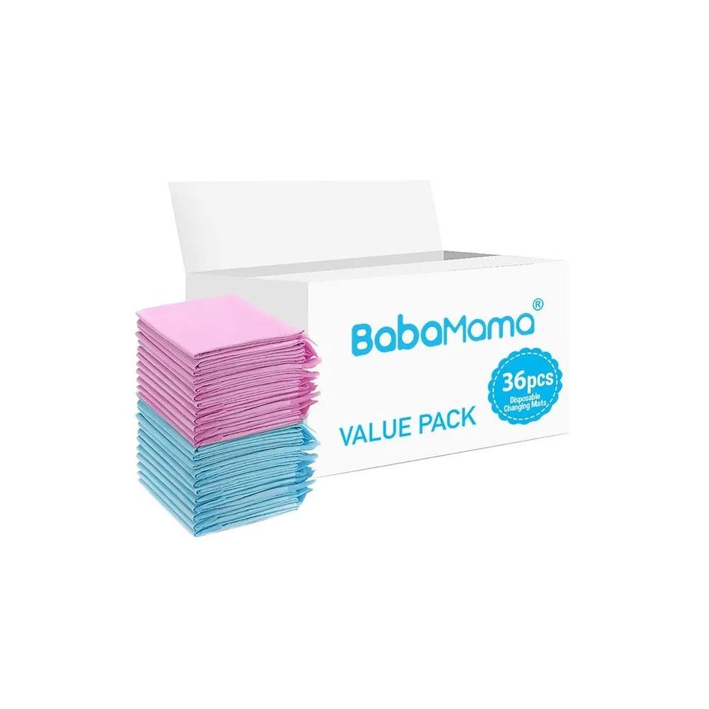 BabaMama - Disposable Changing Mats - 36pcs - Pink/Blue