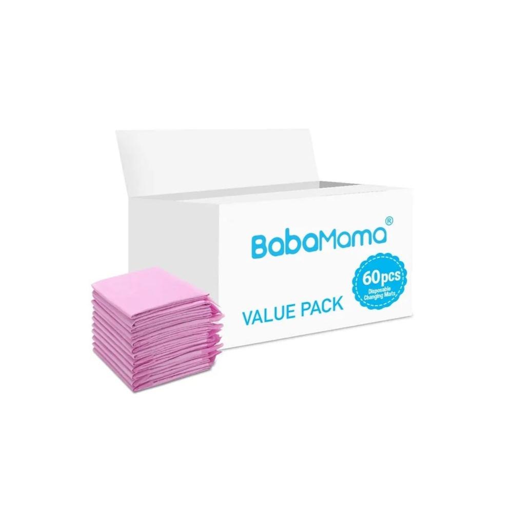 BabaMama - Disposable Changing Mats - 60 Counts - Pink