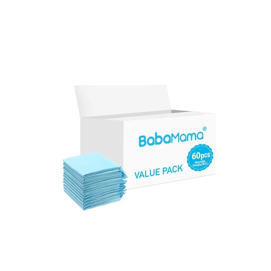 BabaMama - Disposable Changing Mats - 60pcs - Blue