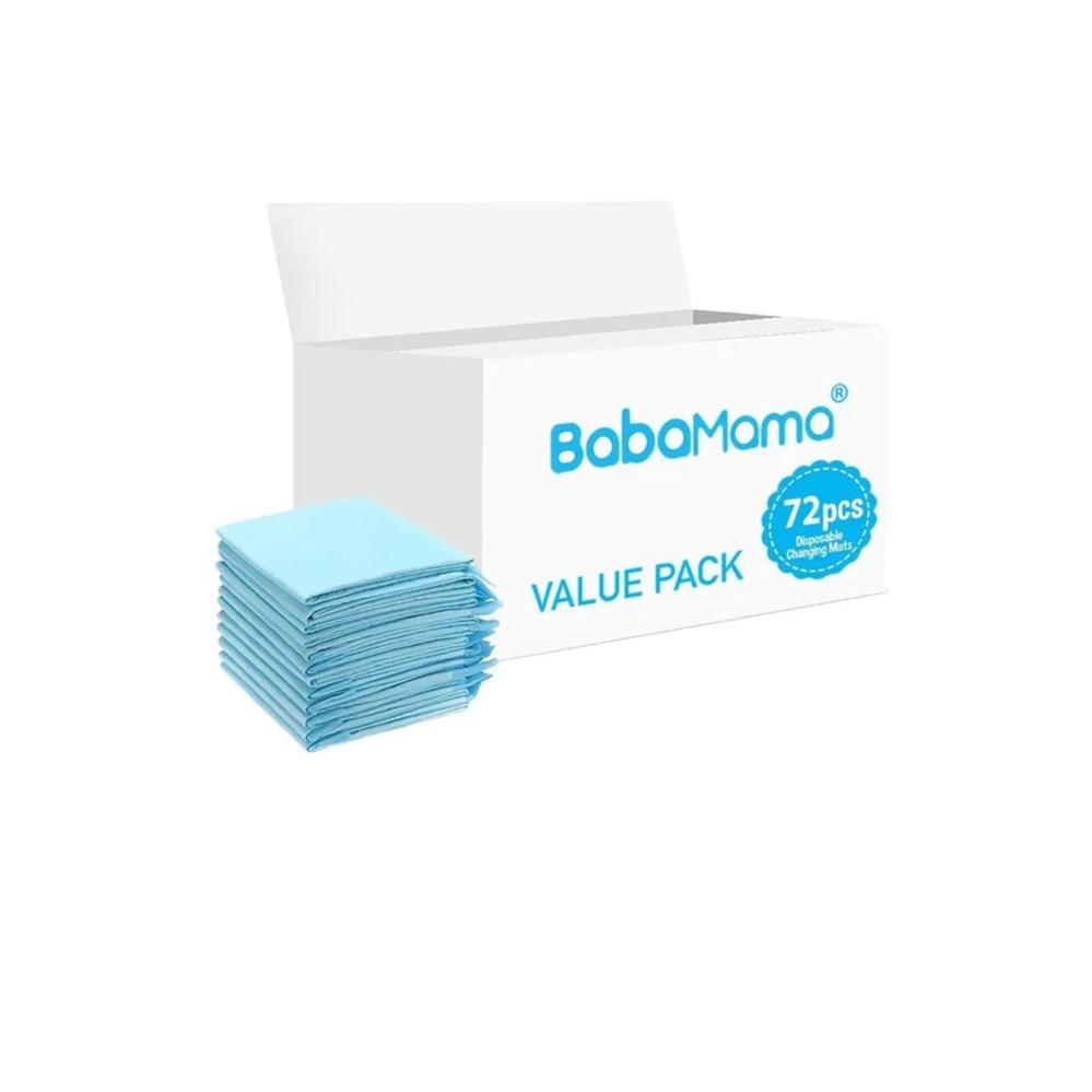 BabaMama - Disposable Changing Mats - 72pcs - Blue