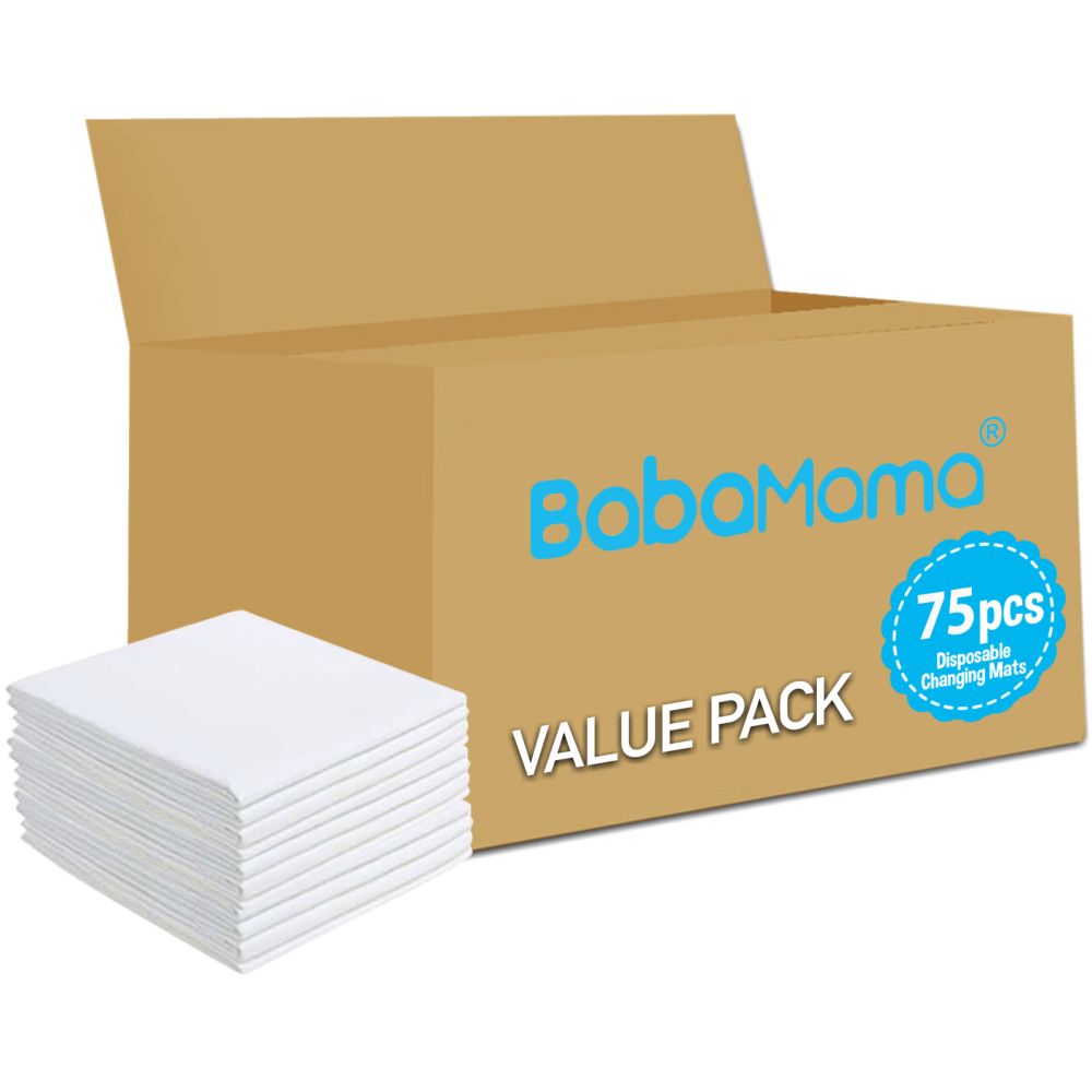 BabaMama - Disposable Changing Mats - 75 Counts - White